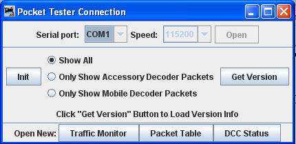 Pocket Tester Connection