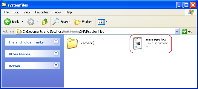 messages.log file
            within systemfiles folder